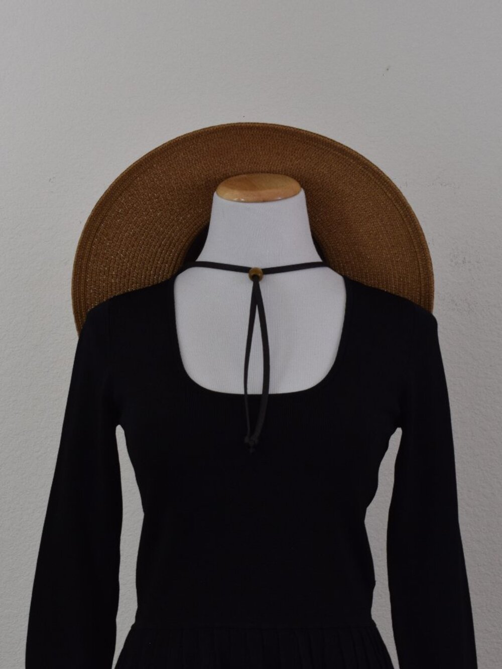 Black Stretch Peplum Blouse by Cyrus